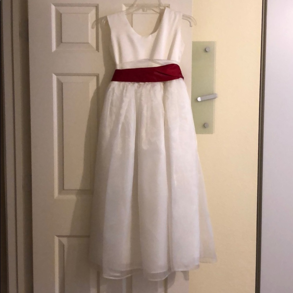 Flower Girl Dress- Red sash